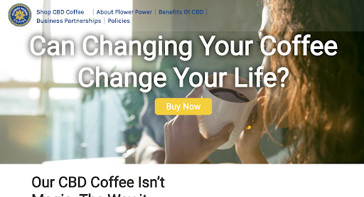 flower power coffee website